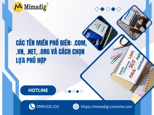 Popular Domain Names: .com, .vn, .net, .org and How to Choose the Right One