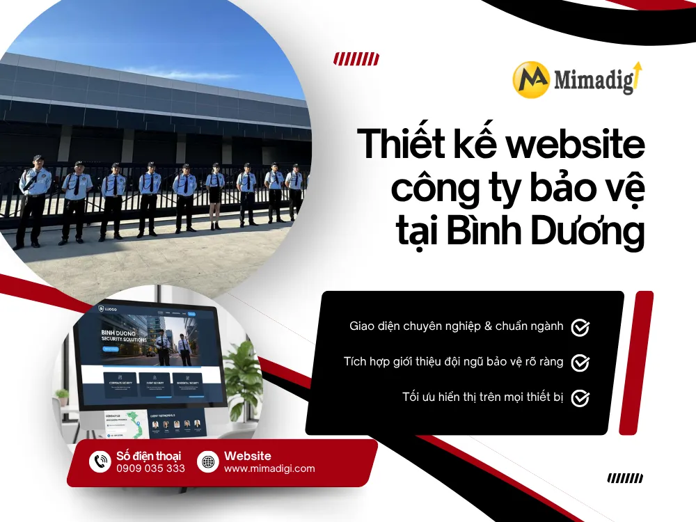 Thiết kế website công ty bảo vệ tại Bình Dương