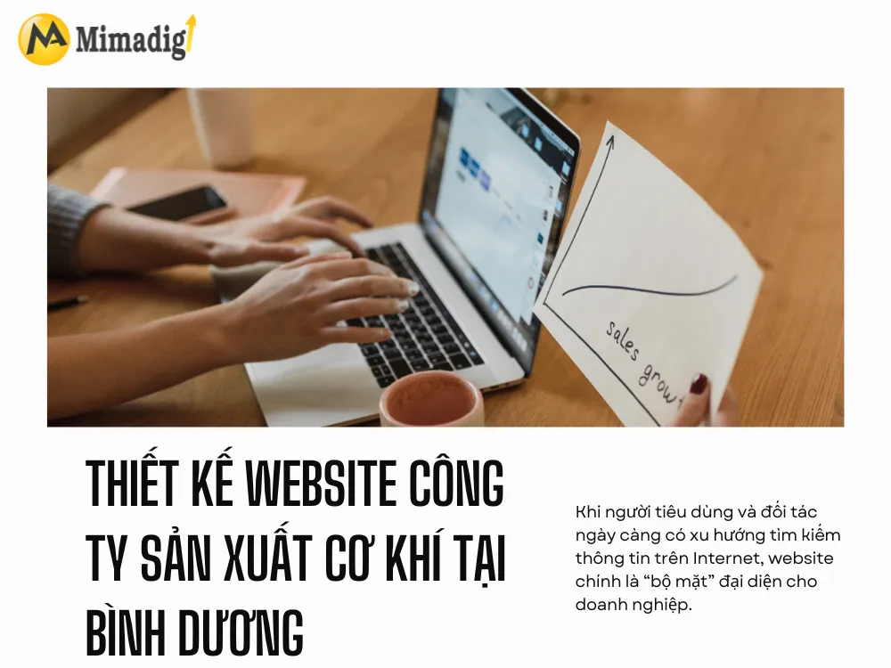 Website design for mechanical manufacturing companies in Binh Duong