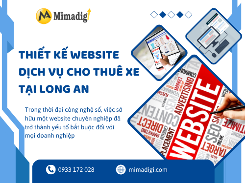 Car rental service website design in Long An