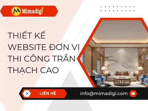Thiết kế website đơn vị thi công trần thạch cao