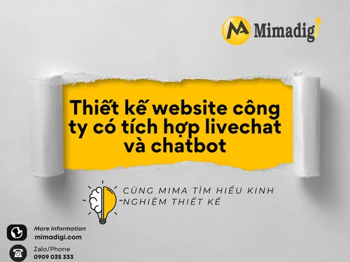 Thiết kế website công ty có tích hợp livechat và chatbot